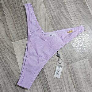 Frederick's Of Hollywood Amala Lilac Purple Swim Tanga Bikini Size L
